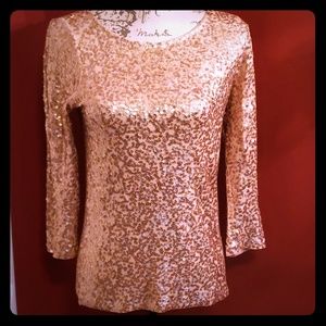 💋3 for $10💋 J. CREW ROSE GOLD SEQUIN TOP S